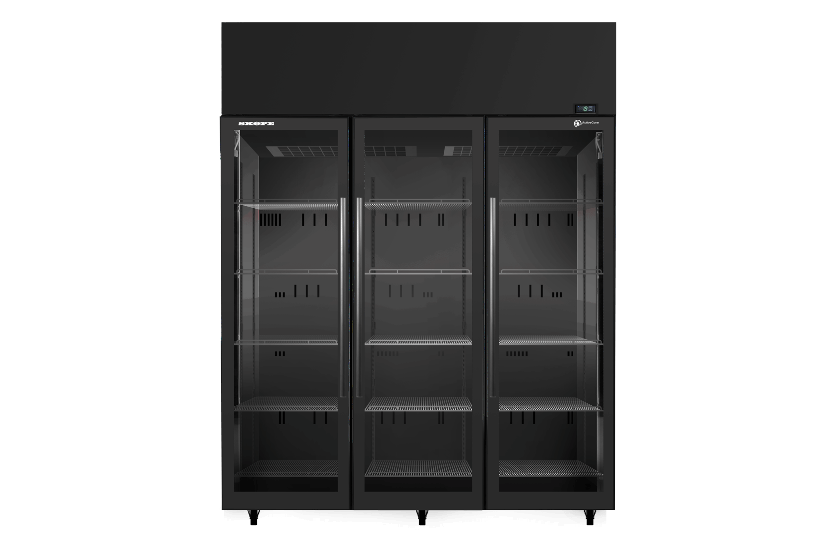 SKT1500N-A 3 Glass Door Display or Storage Fridge