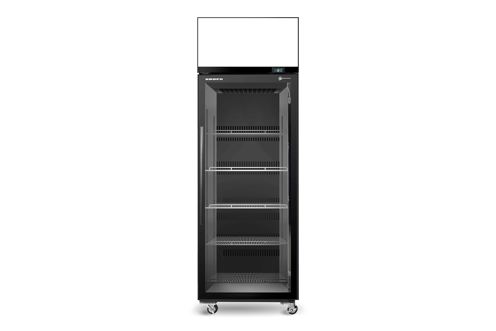 SKT650N-AC 1 Glass Door Display or Storage Fridge, Lit Sign