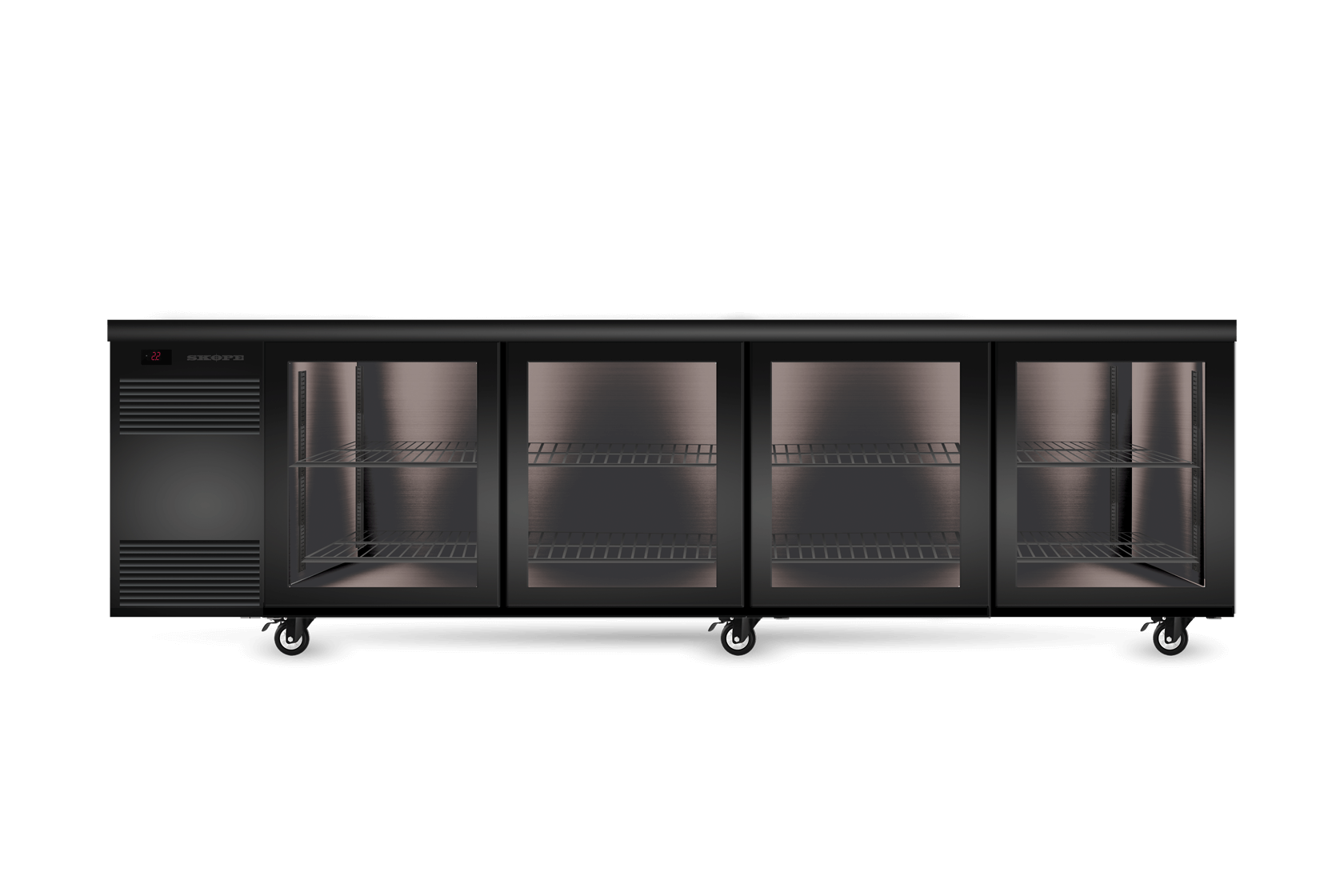 BackBar 4 Glass Sliding Door SlimLine Fridge SL.4.GSL