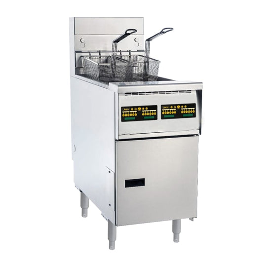 Anets Platinum Series Split Pot Gas Fryer with Computer Control AGP55TC.N