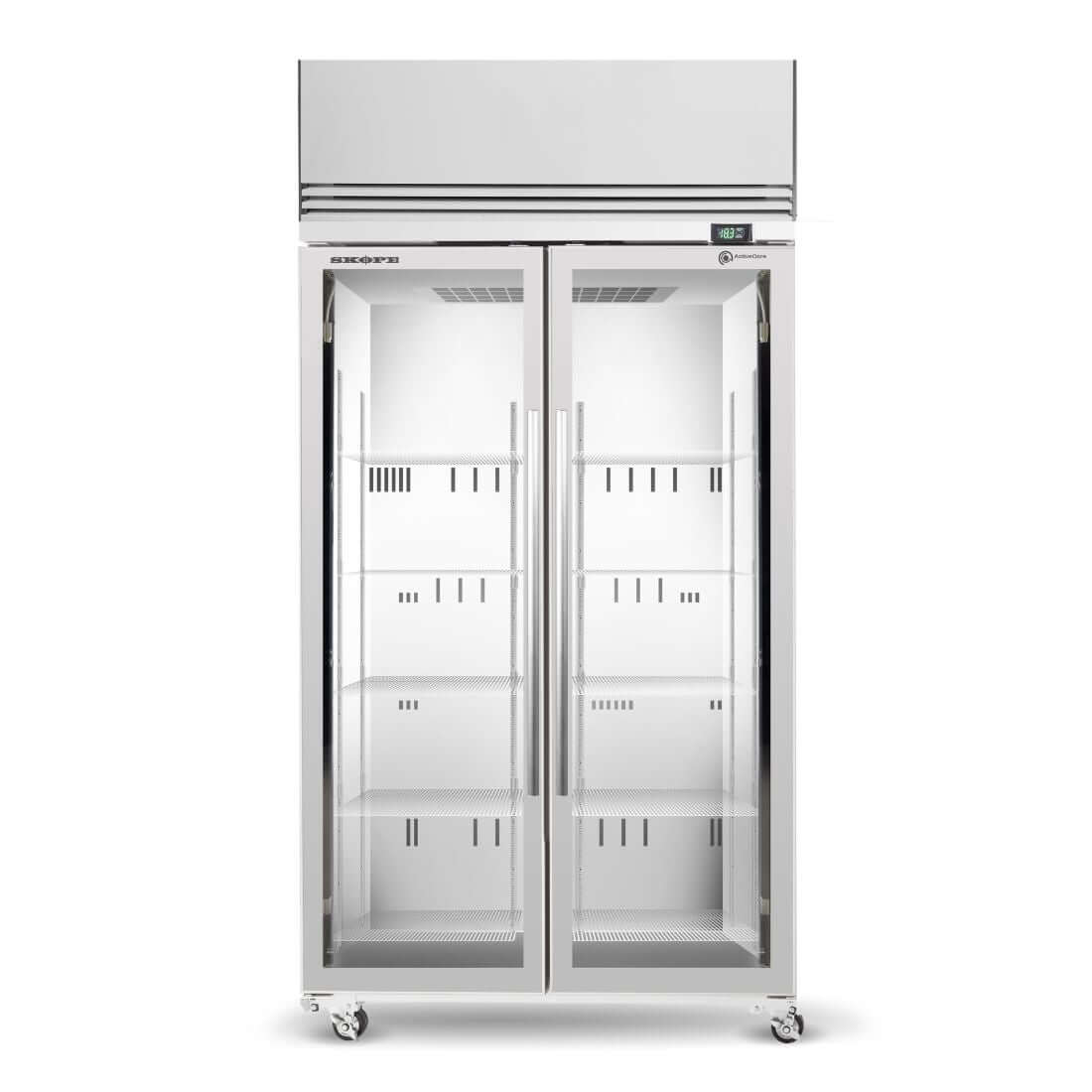 TMF1000N-A 2 Glass Door Upright Display or Storage Freezer