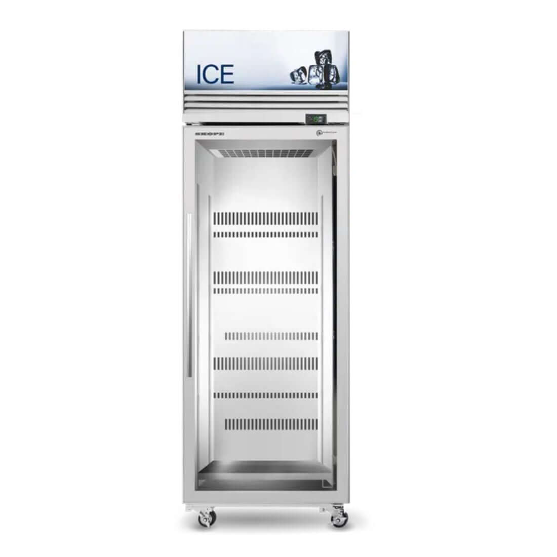 TMF650N-Ice 1 Glass Door Upright Display or Storage Freezer