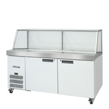 HSP30UBASS-000-N Banksia - Two Door Stainless Steel Prep Counter Refrigerator With Angled Blown Air Well - Without Canopy