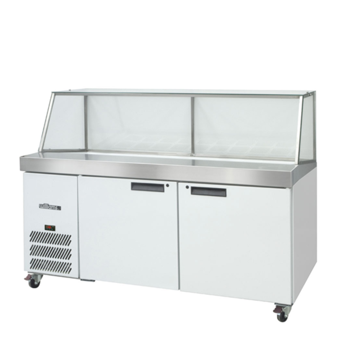 HSP30UBA-000-N Banksia - Two Door White Colorbond Prep Counter Refrigerator With Angled Blown Air Well - Without Canopy
