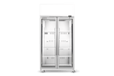 TME1000N-AC 2 Glass Door Display or Storage Fridge, Lit Sign