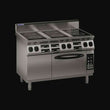 ER7-6B 6 Burner Induction Cooktop with Oven
