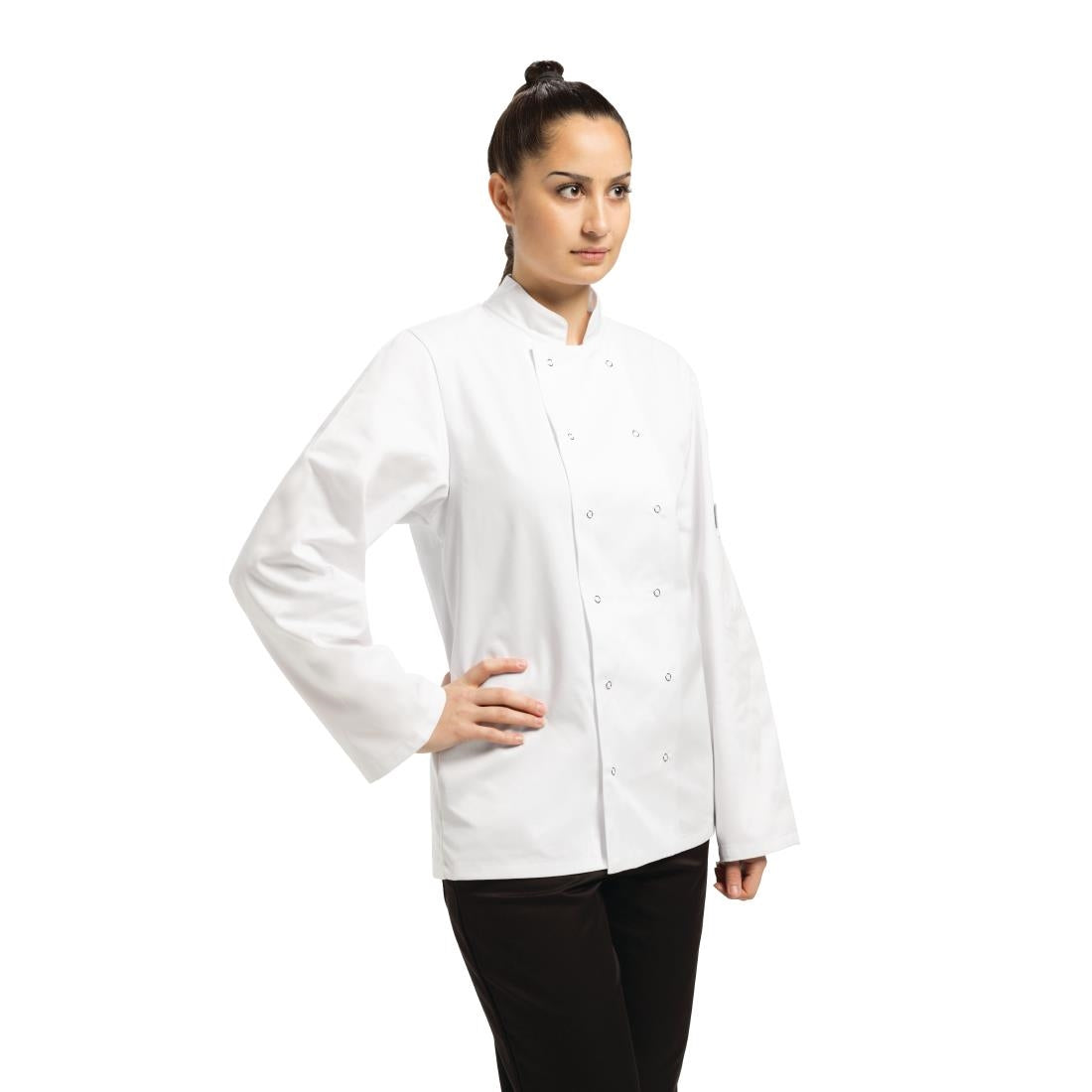 Whites Vegas Chefs Jacket Long Sleeve White Polycotton - Size M