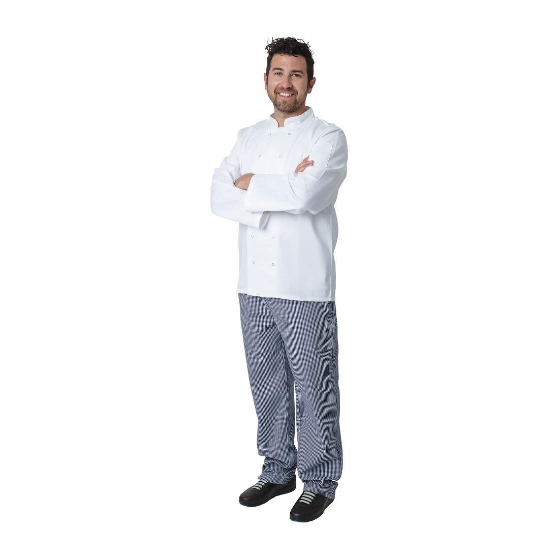 Whites Vegas Chefs Jacket Long Sleeve White Polycotton - Size S