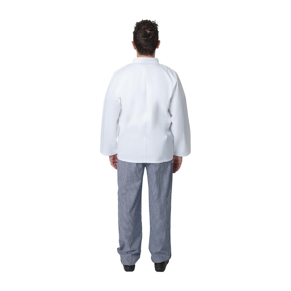 Whites Vegas Chefs Jacket Long Sleeve White Polycotton - Size L