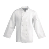 Whites Vegas Chefs Jacket Long Sleeve White Polycotton - Size XL