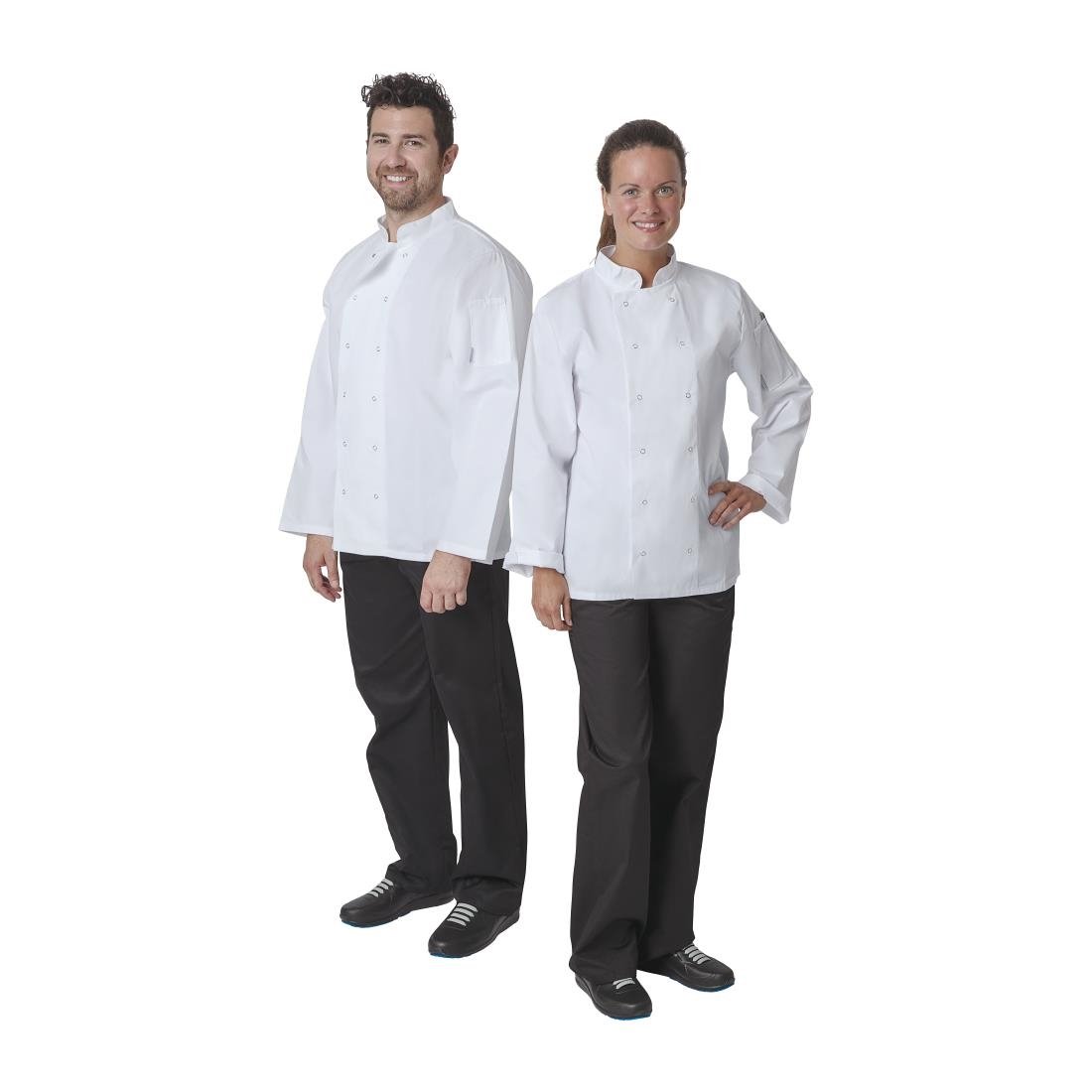 Whites Vegas Chefs Jacket Long Sleeve White Polycotton - Size XXL