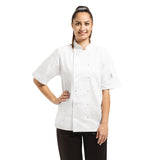 Whites Vegas Chefs Jacket Short Sleeve White Polycotton - Size L