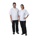 Whites Vegas Chefs Jacket Short Sleeve White Polycotton - Size L