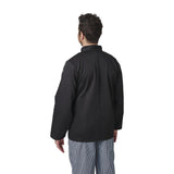 Whites Vegas Chefs Jacket Long Sleeve Black Polycotton - Size S