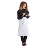 Whites Regular Waist Apron White Polycotton - 36x30" Long