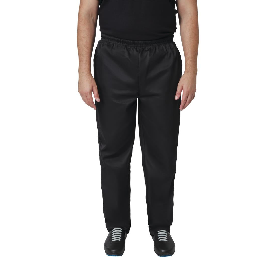 Whites Vegas Chefs Trousers Black Polycotton - Size L