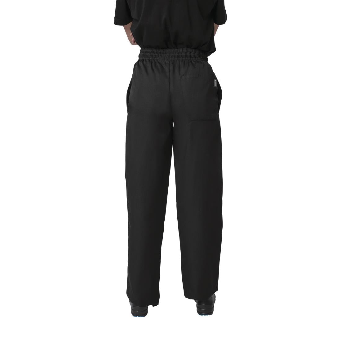 Whites Vegas Chefs Trousers Black Polycotton - Size L