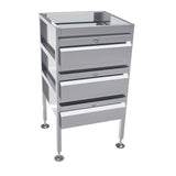 Lockable Freestanding Stainless Steel Drawer Unit (3 drawers)