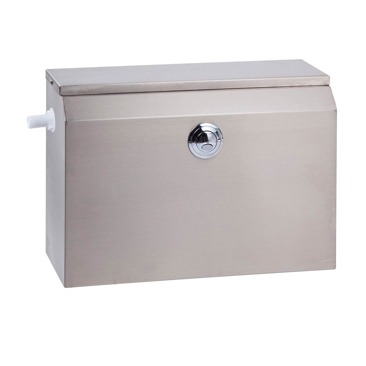 Stainless Steel Dual Flush Front Press Cistern with Left Side Entry ...