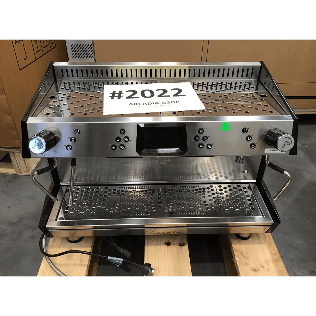 2NDs: Bezzera ARCADIA Professional Espresso coffee machine SS 2 Group PID with display - ARCADIA-G2DP-NSW2022