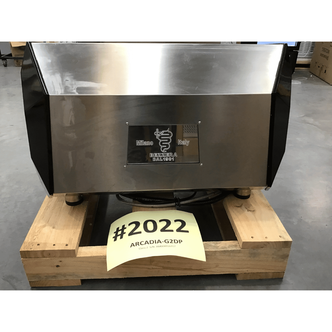 2NDs: Bezzera ARCADIA Professional Espresso coffee machine SS 2 Group PID with display - ARCADIA-G2DP-NSW2022