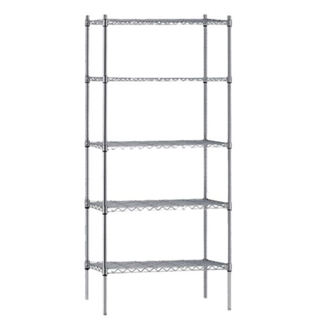 A24487EPL5 Atlas Shelving 5 Shelf Add-on Wire Shelving
