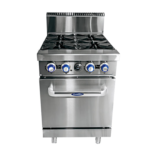 4 Burner With Oven W610 X D790 X H1165 Cookrite ATO-4B-F-NG