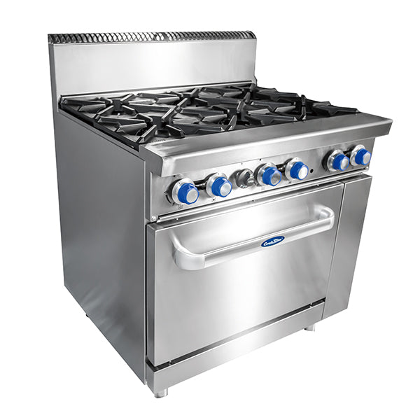 6 Burner With Oven W914 X D790 X H1165 | Cookrite 1 ATO-6B-F-LPG