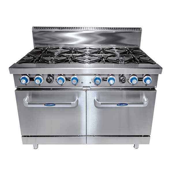 8 Burner With Oven W1219 X D790 X H1165 Cookrite ATO-8B-F-NG