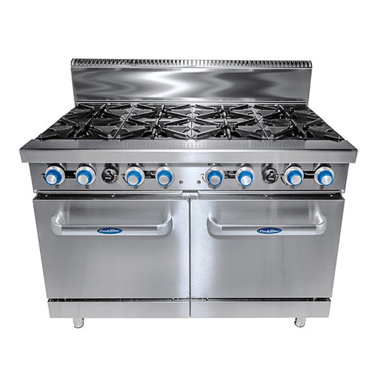 8 Burner With Oven W1219 X D790 X H1165 | Cookrite 1 ATO-8B-F-LPG