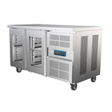 Airex Double Glass Door Undercounter Refrigerated Storage AXR.UCGN.2G - To suit 1/1GN
