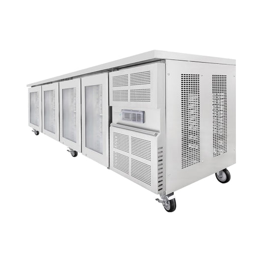 Airex 4 Glass Door Undercounter Refrigerated Storage AXR.UCGN.4 - To suit 1/1GN
