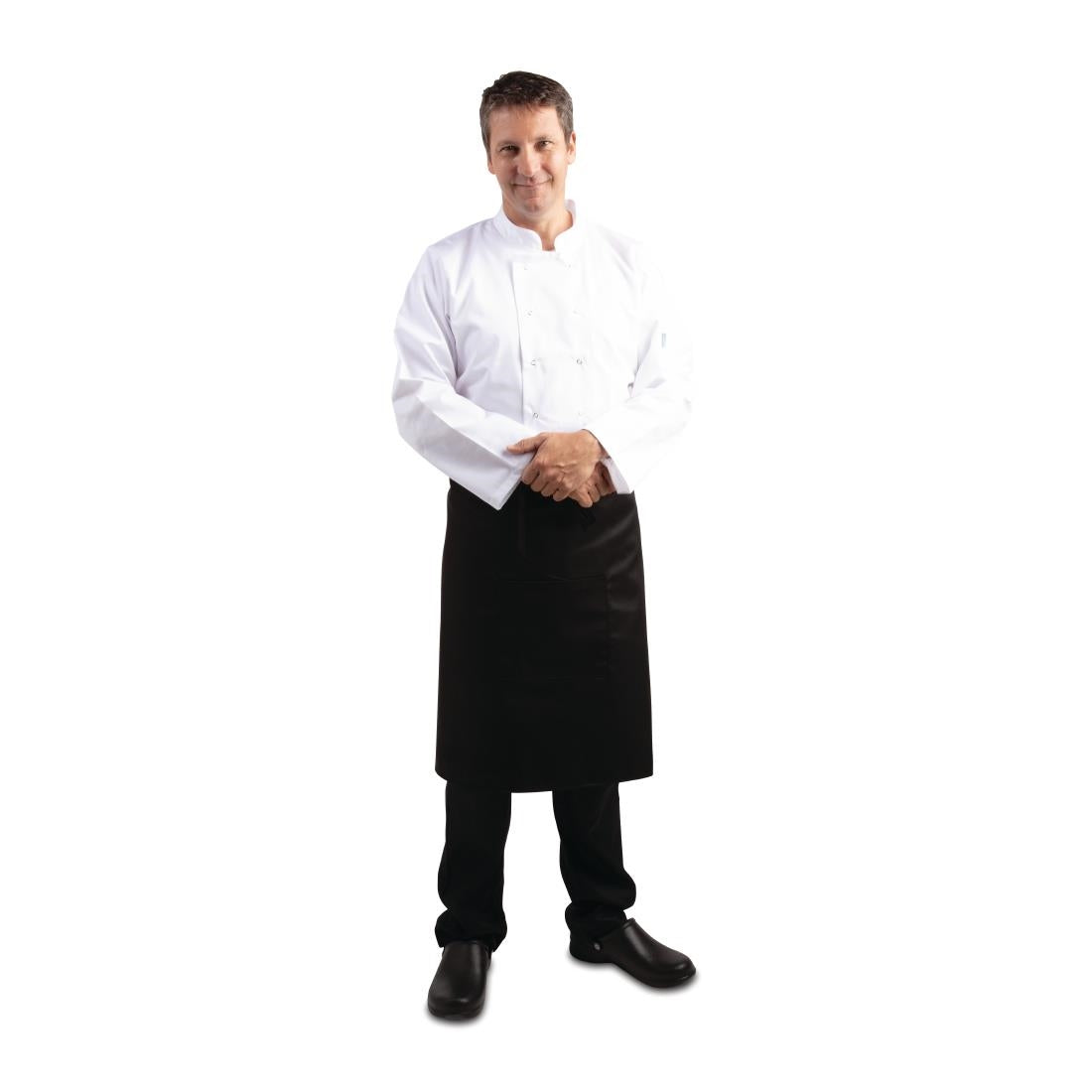 Whites Bistro Apron Black - 1000x700mm 39.4x27.5"