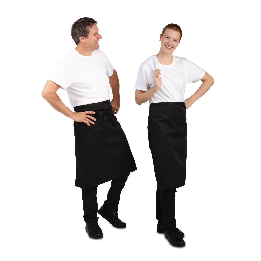 Whites Bistro Apron Black - 1000x700mm 39.4x27.5"