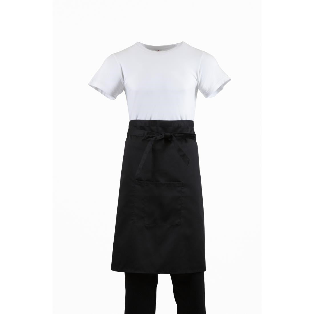 Whites Bistro Apron Black - 1000x700mm 39.4x27.5"