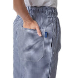 Whites Vegas Small Blue & White Check Trousers Polycotton - Size XL