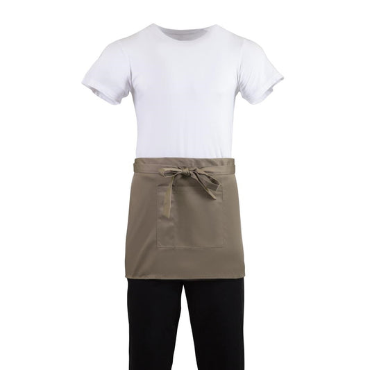 Whites Short Bistro Apron Tan - 750x373mm 29.5x14.7"
