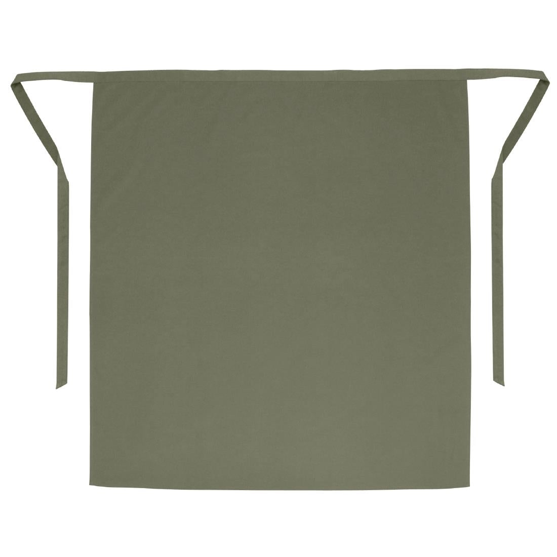 Whites Long Bistro Apron Olive- 1000x1000mm 39.4x39.4"