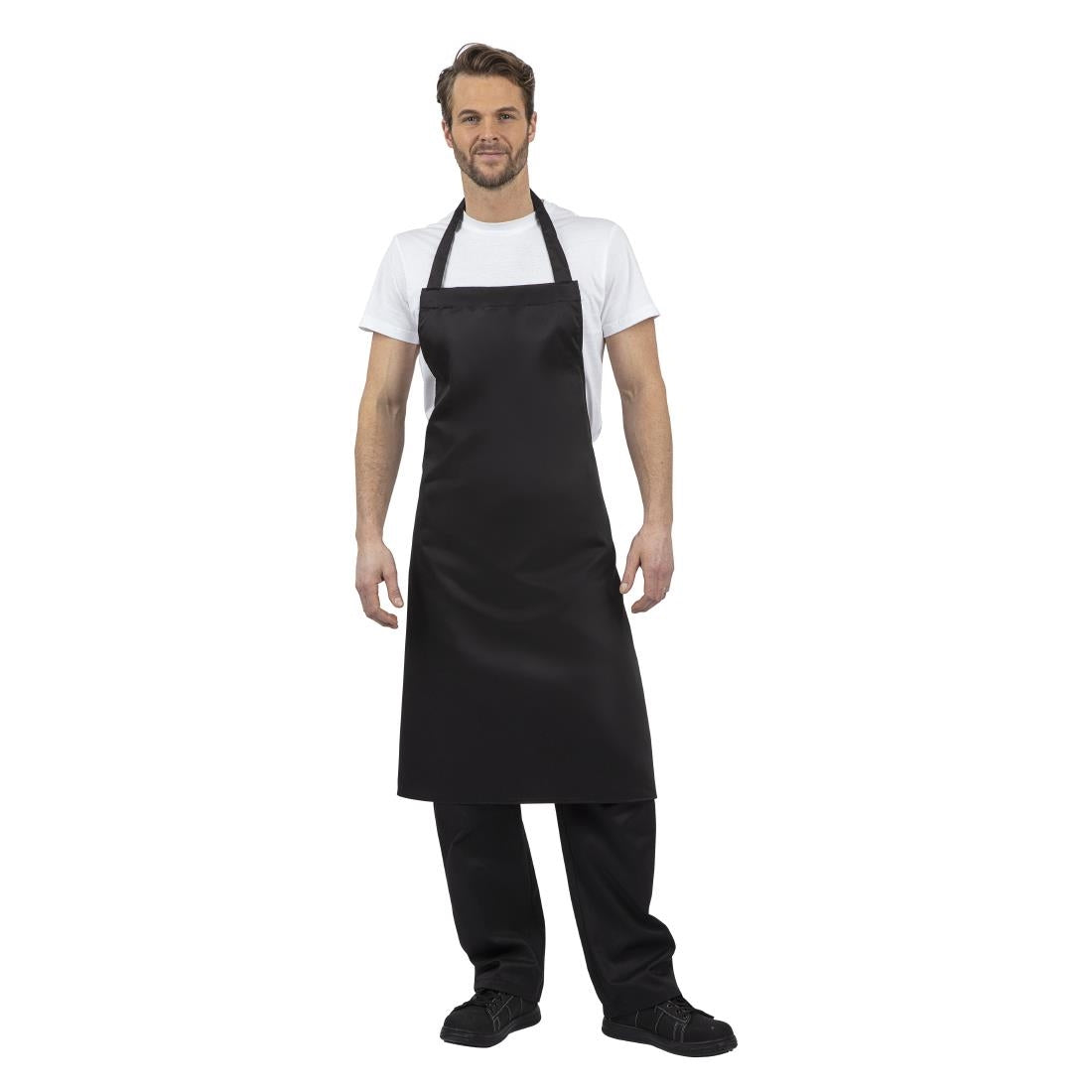 Whites Black Bib Apron XL