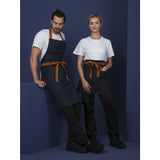 Southside Bib Apron Denim Blue (Tan Ties) - 700x1000mm