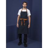 Southside Bib Apron Denim Blue (Tan Ties) - 700x1000mm