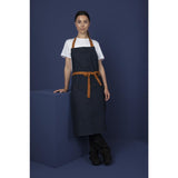 Southside Bib Apron Denim Blue (Tan Ties) - 700x1000mm