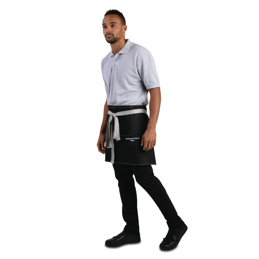 Southside Waist Apron Denim Black - 700x430mm