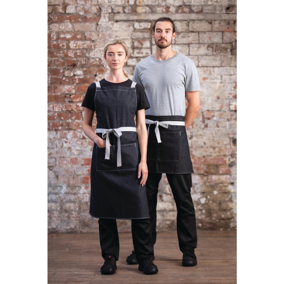 Southside Waist Apron Denim Black - 700x430mm