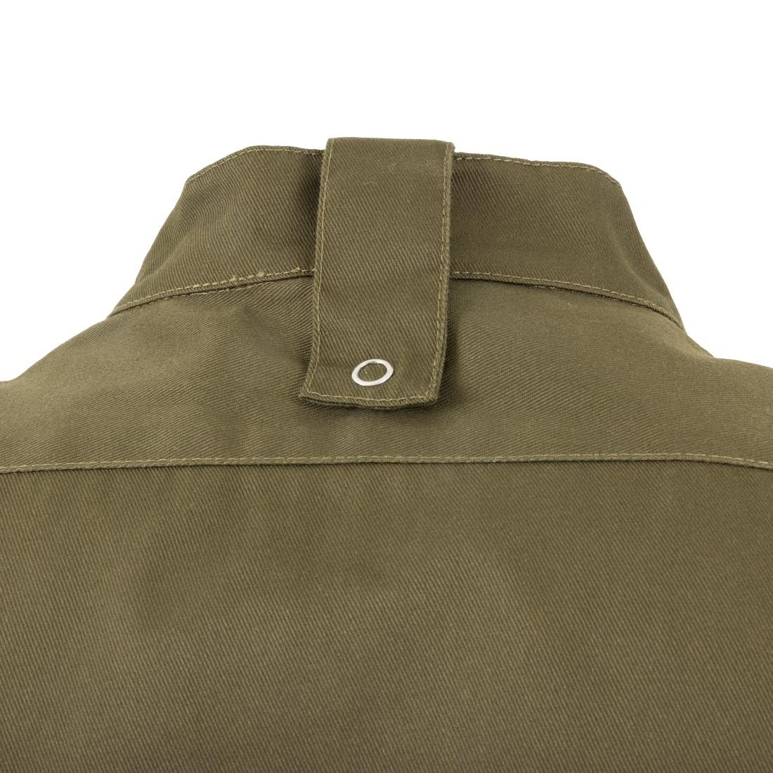 Southside Band Collar Jacket Khaki - Size S