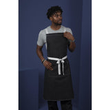 Southside X-Cross Back Bib Apron Denim Black - 1000x700mm