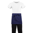 Whites Short Bistro Apron Navy Blue - 750x373mm 29.5x14.7"