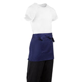 Whites Short Bistro Apron Navy Blue - 750x373mm 29.5x14.7"