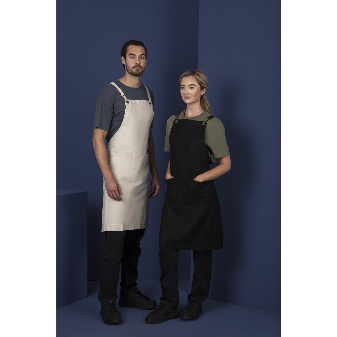 Southside Cotton Canvas Bib Apron Stone