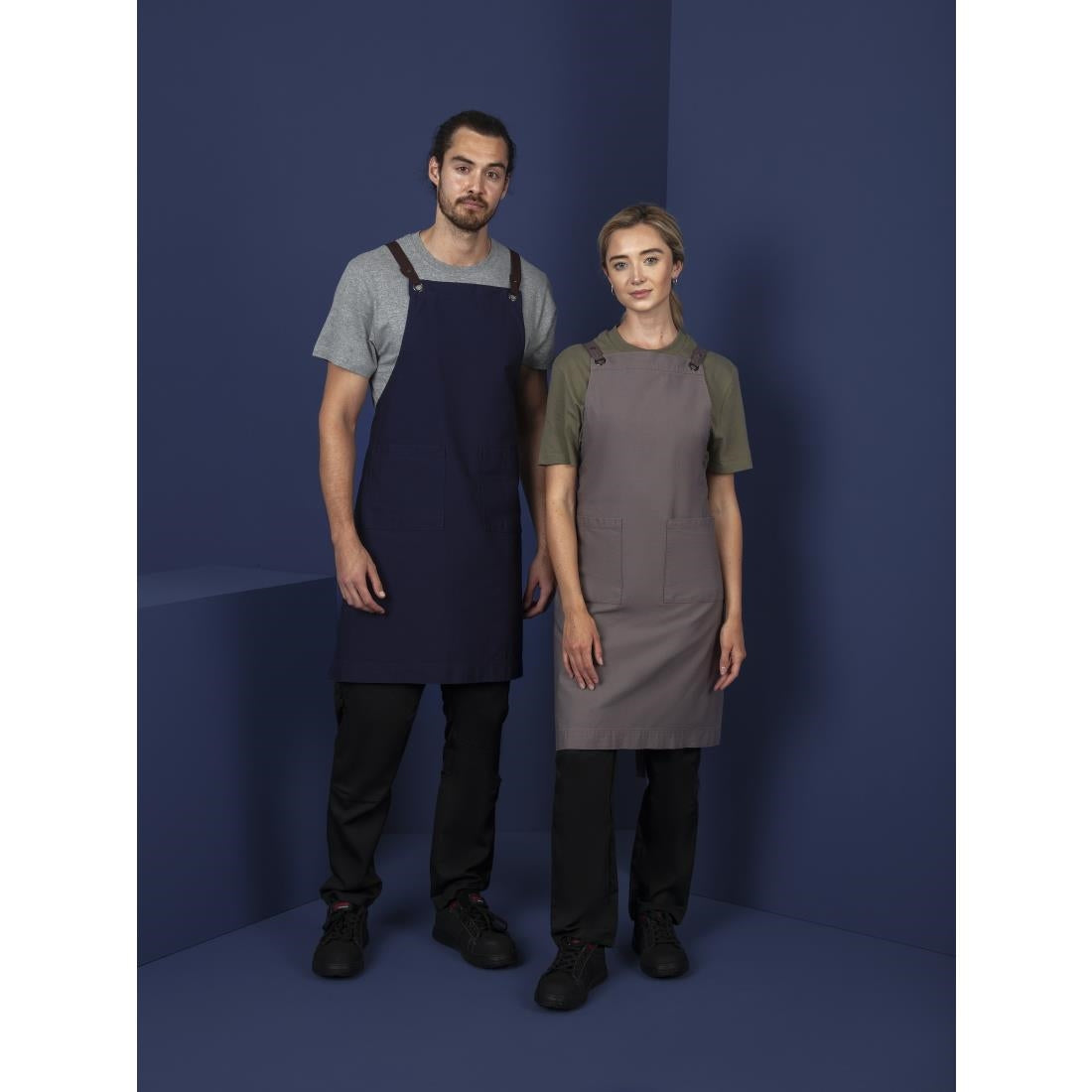 Southside Cotton Canvas Bib Apron Navy